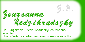 zsuzsanna medzihradszky business card